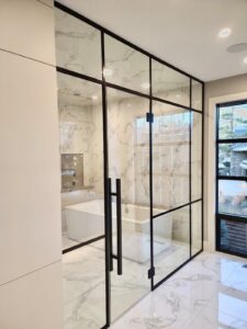 custom grid shower door calgary