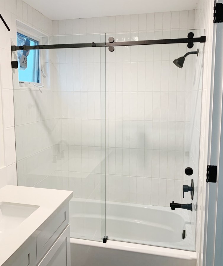frameless shower door calgary