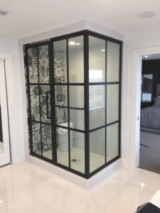 custom grid shower door calgary