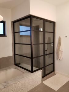 custom grid shower door calgary
