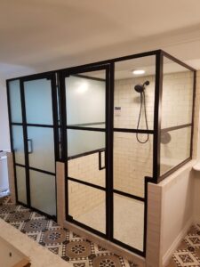 custom grid shower door calgary