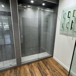 frameless sliding shower door calgary